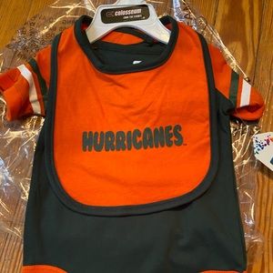 Miami Hurricanes Onesie and Bib